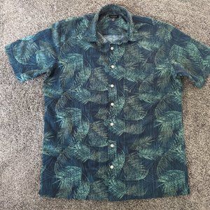 Men's Button Up w/Pocket Hawaiian Shirt (A375)